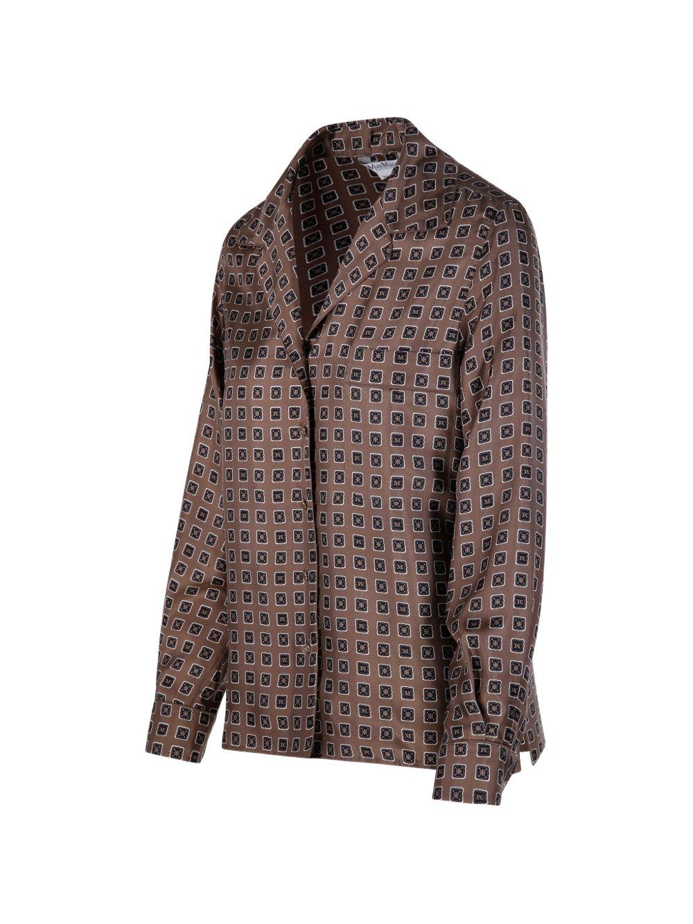 MAX MARA Camicia Disco in seta con stampa geometrica 
