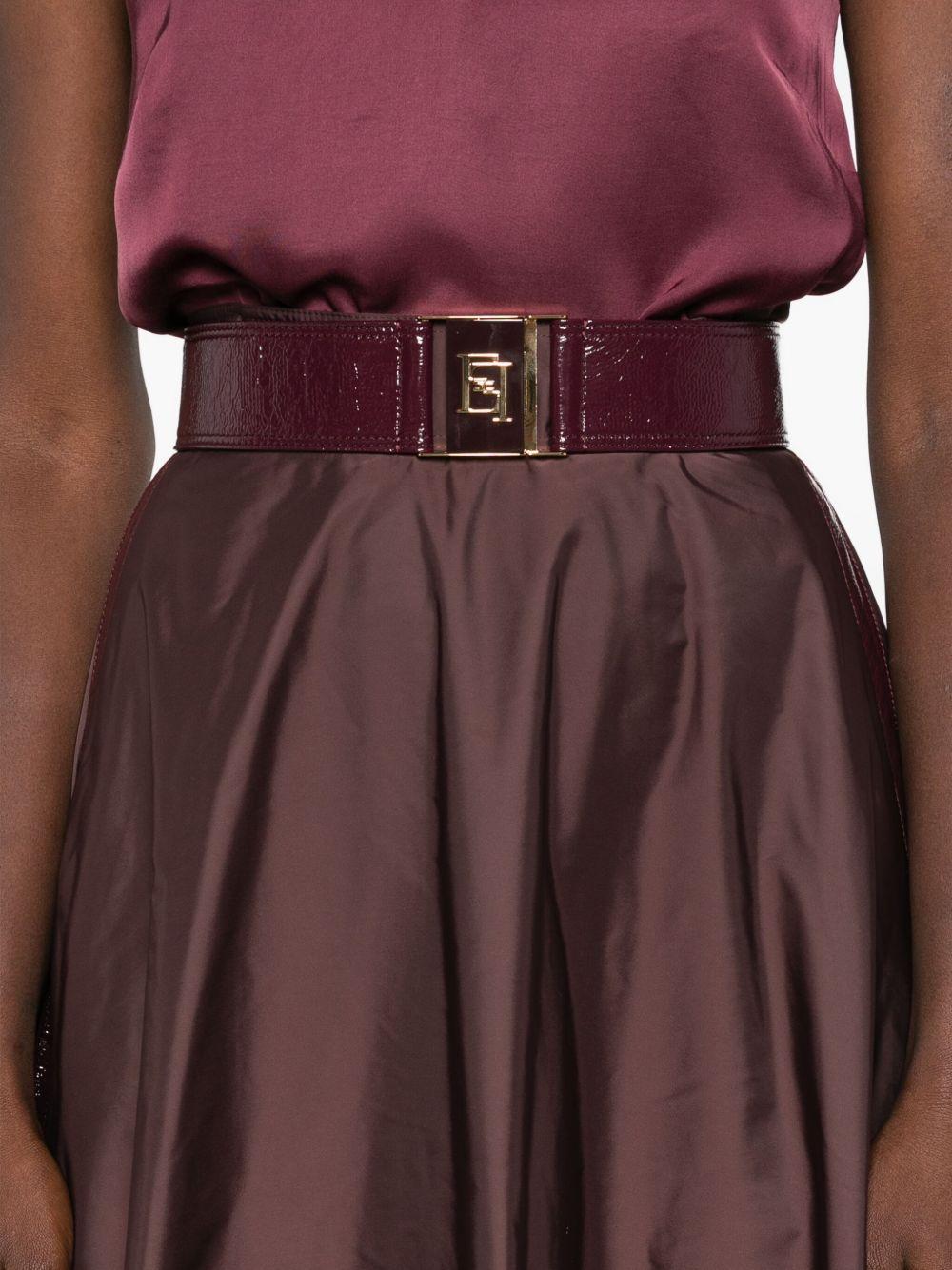 ELISABETTA FRANCHI Gonna in tessuto vela con cintura 