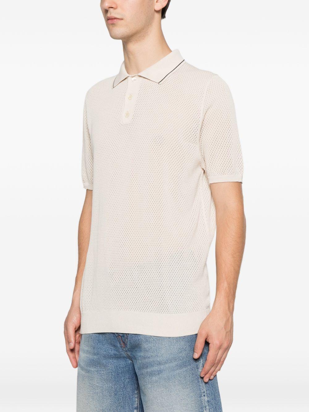 AMARANTO Polo bianco sporco a maniche corte 