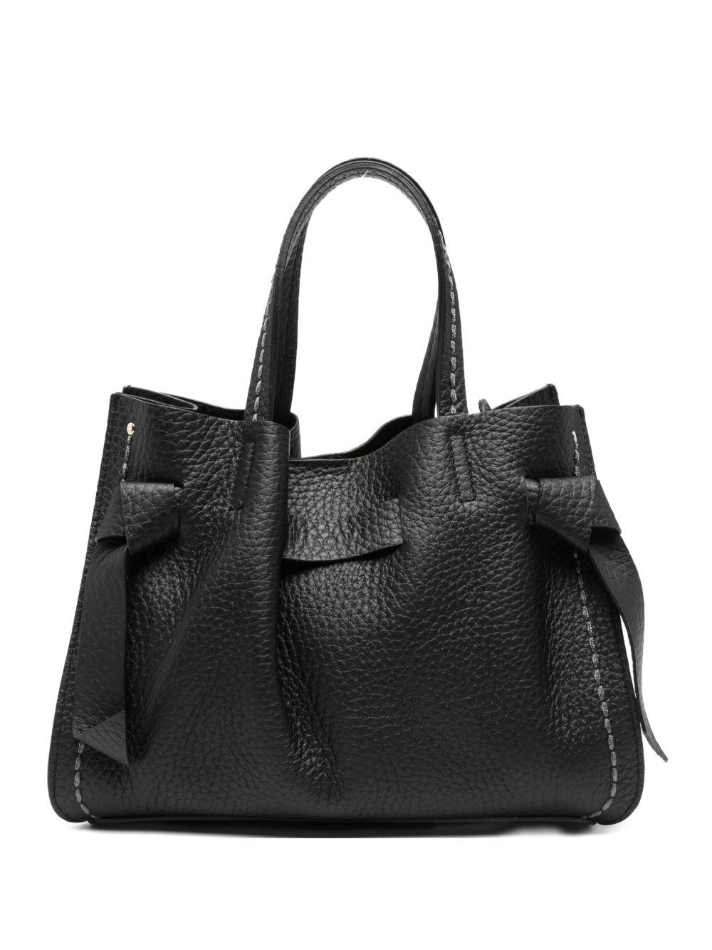 VISONA Borsa tote Vittoria in pelle nera 