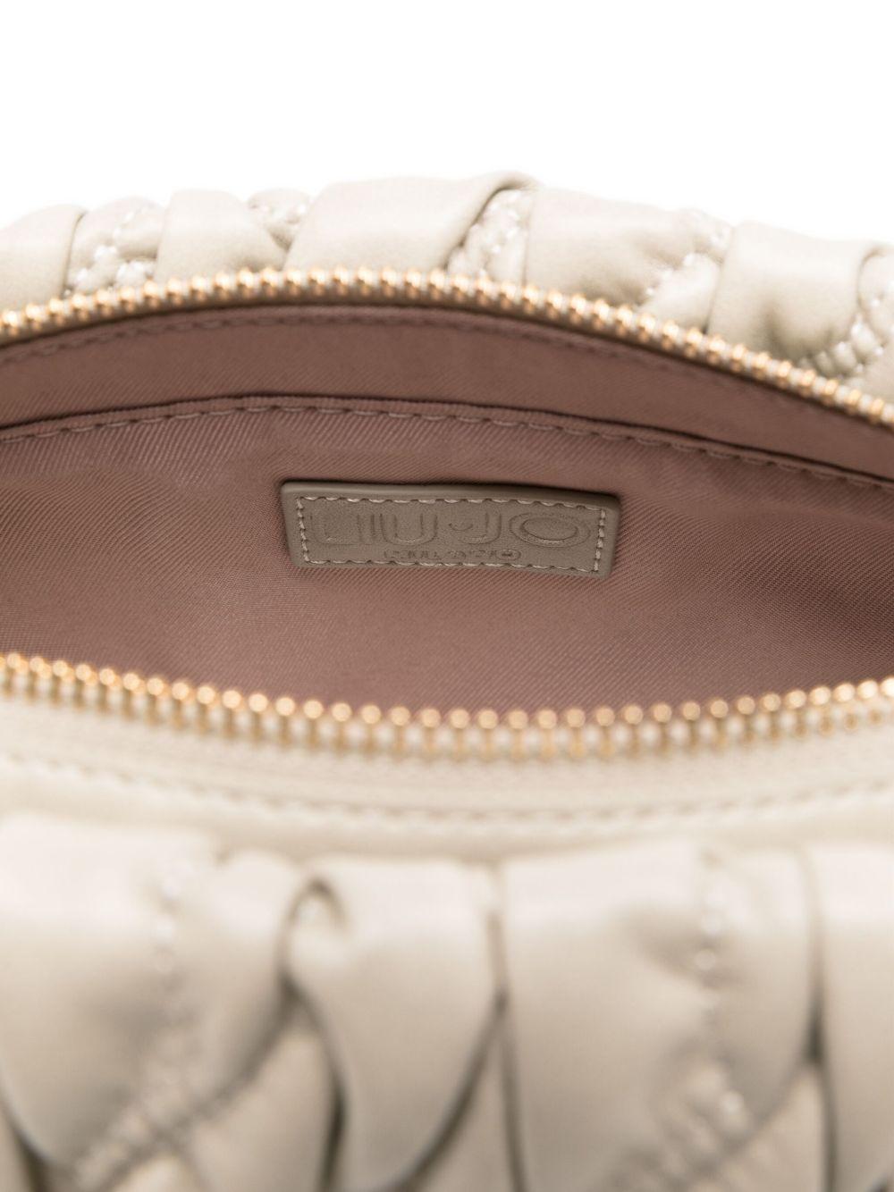 LIUJO Borsa bianca trapuntata con logo 