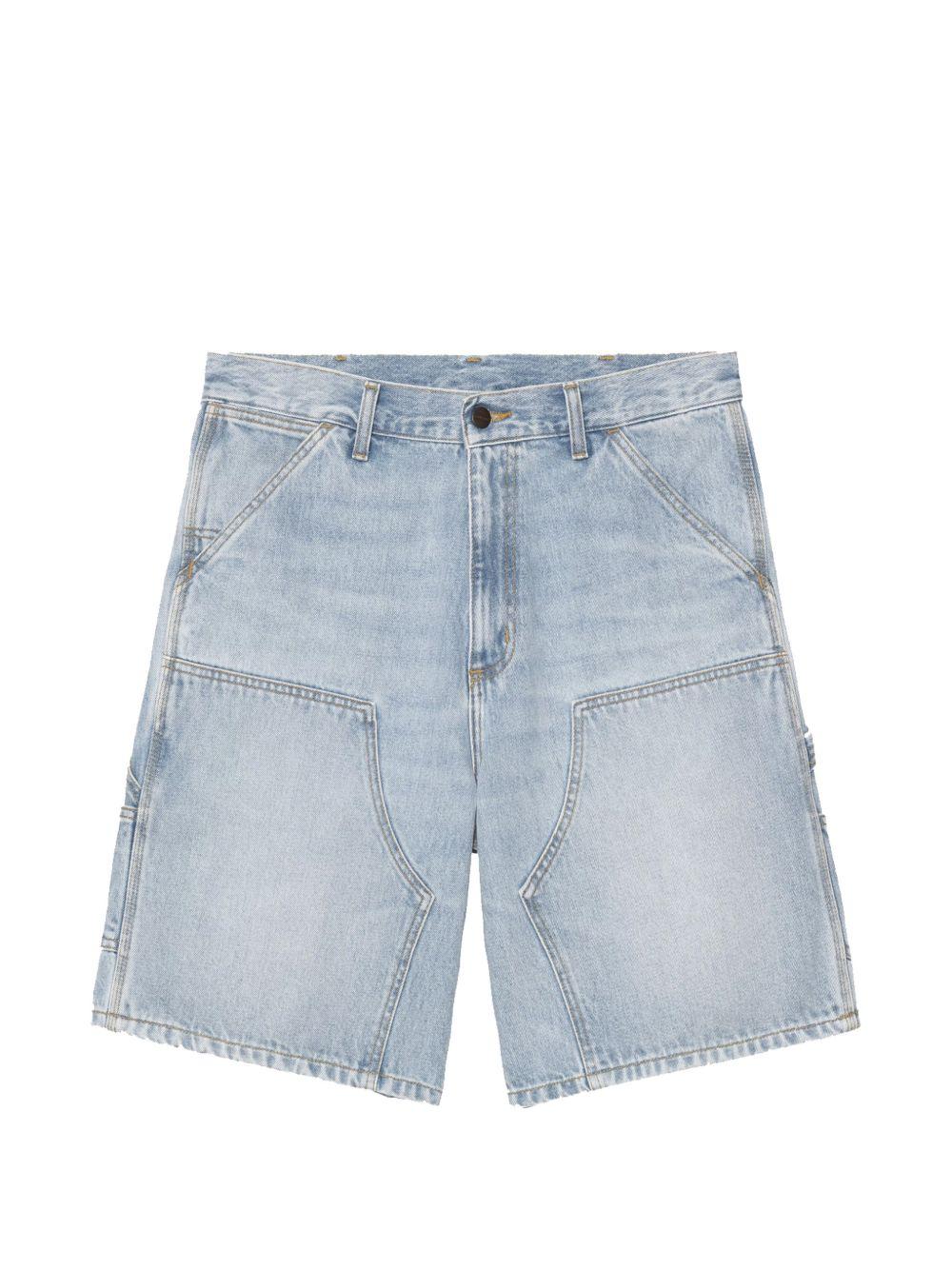 CARHARTT WIP Jeans corti con patch blu chiaro 