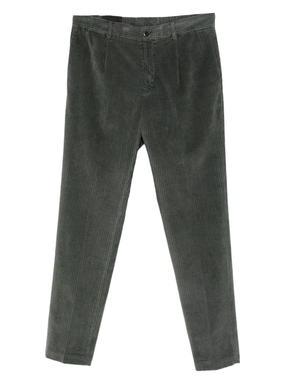 MICHAEL COAL Pantaloni grigi in velluto a coste 