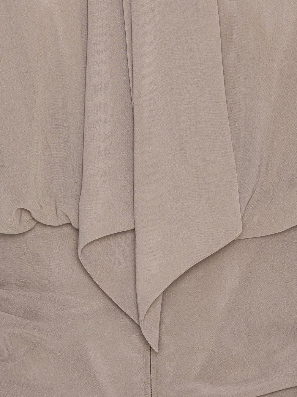 ROTATE Top grigio senza maniche con foulard 