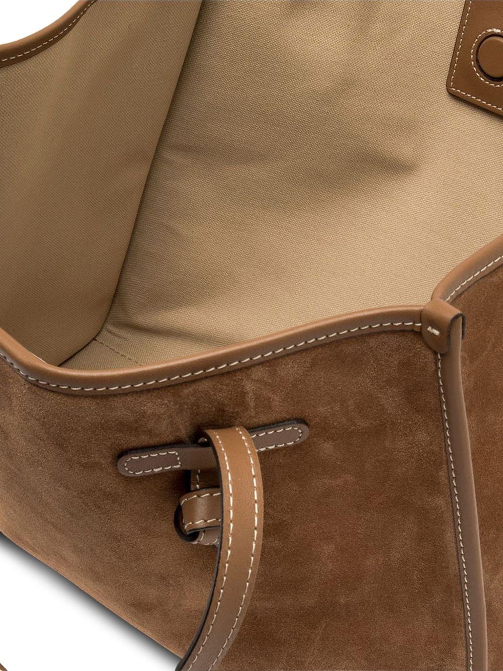 GIANNI CHIARINI Borsa shopping Marcella in camoscio marrone 