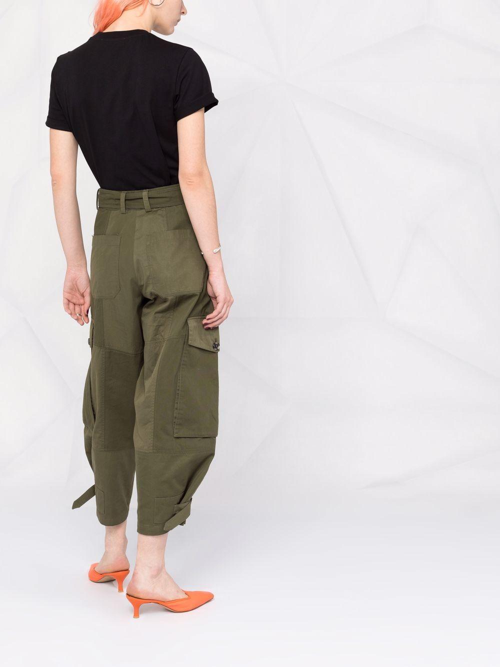 MSGM T-shirt girocollo in cotone nero con logo 