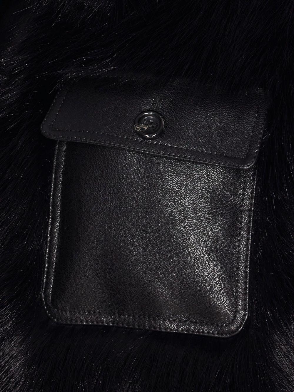 LIUJO Giacca in ecopelliccia e pelle 