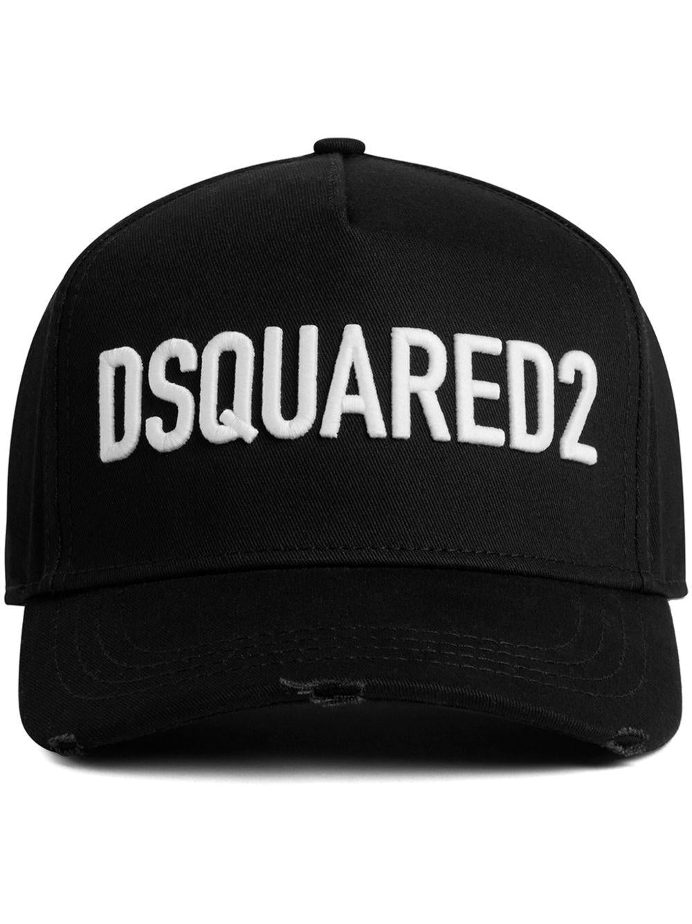DSQUARED2 Cappello baseball nero con logo frontale 
