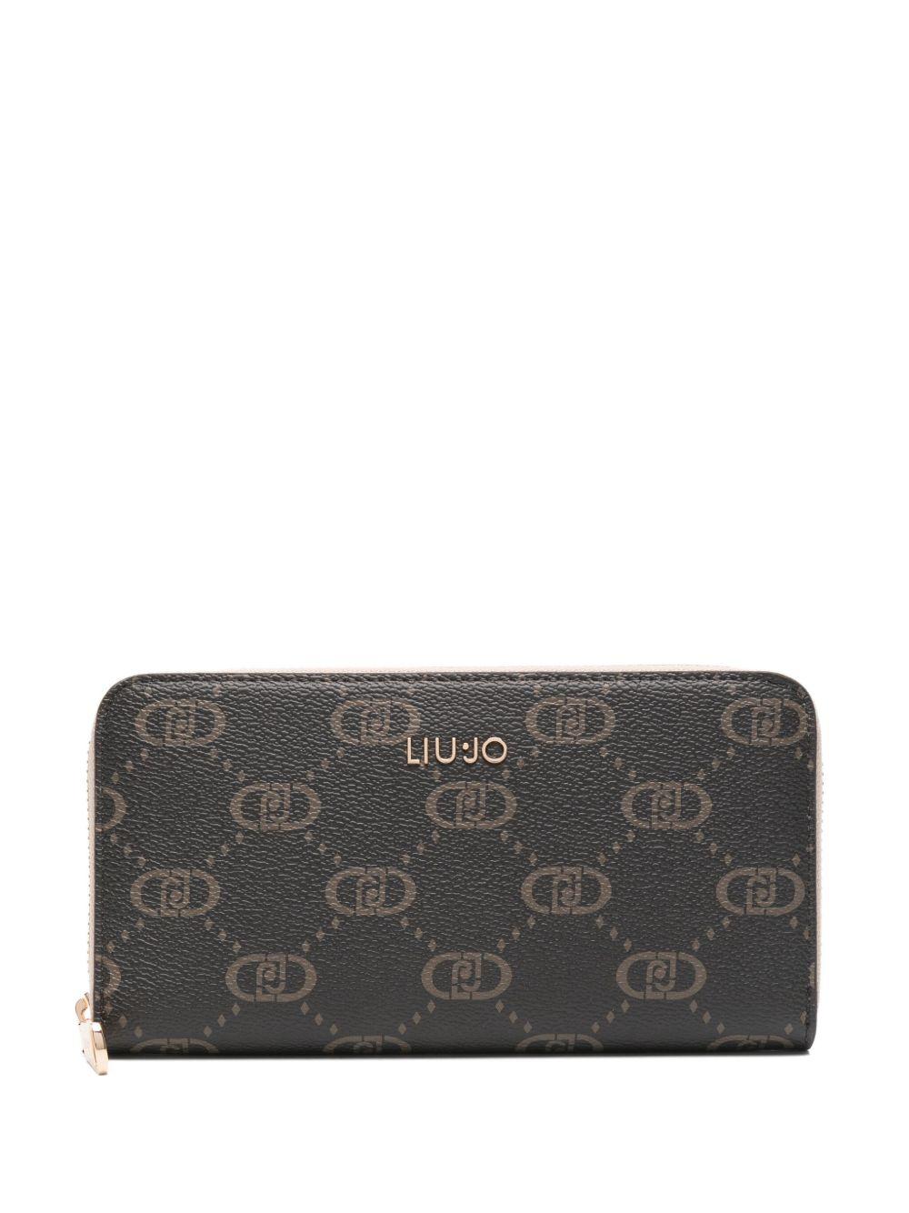 LIUJO Portafoglio marrone con logo 
