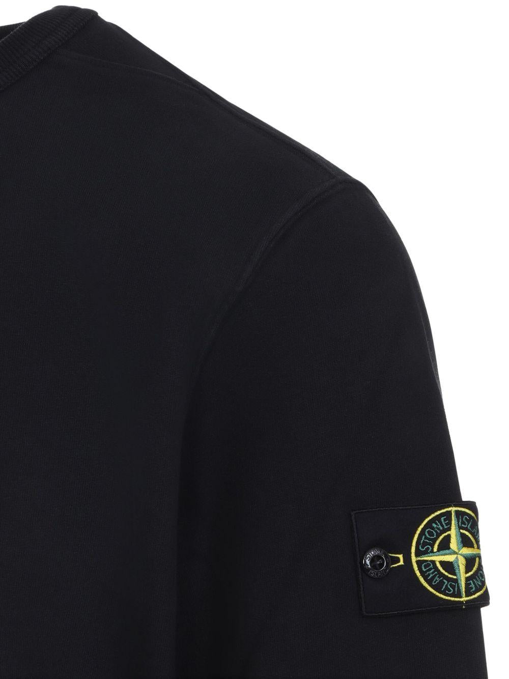 STONE ISLAND Felpa girocollo con patch logo<BR/> 