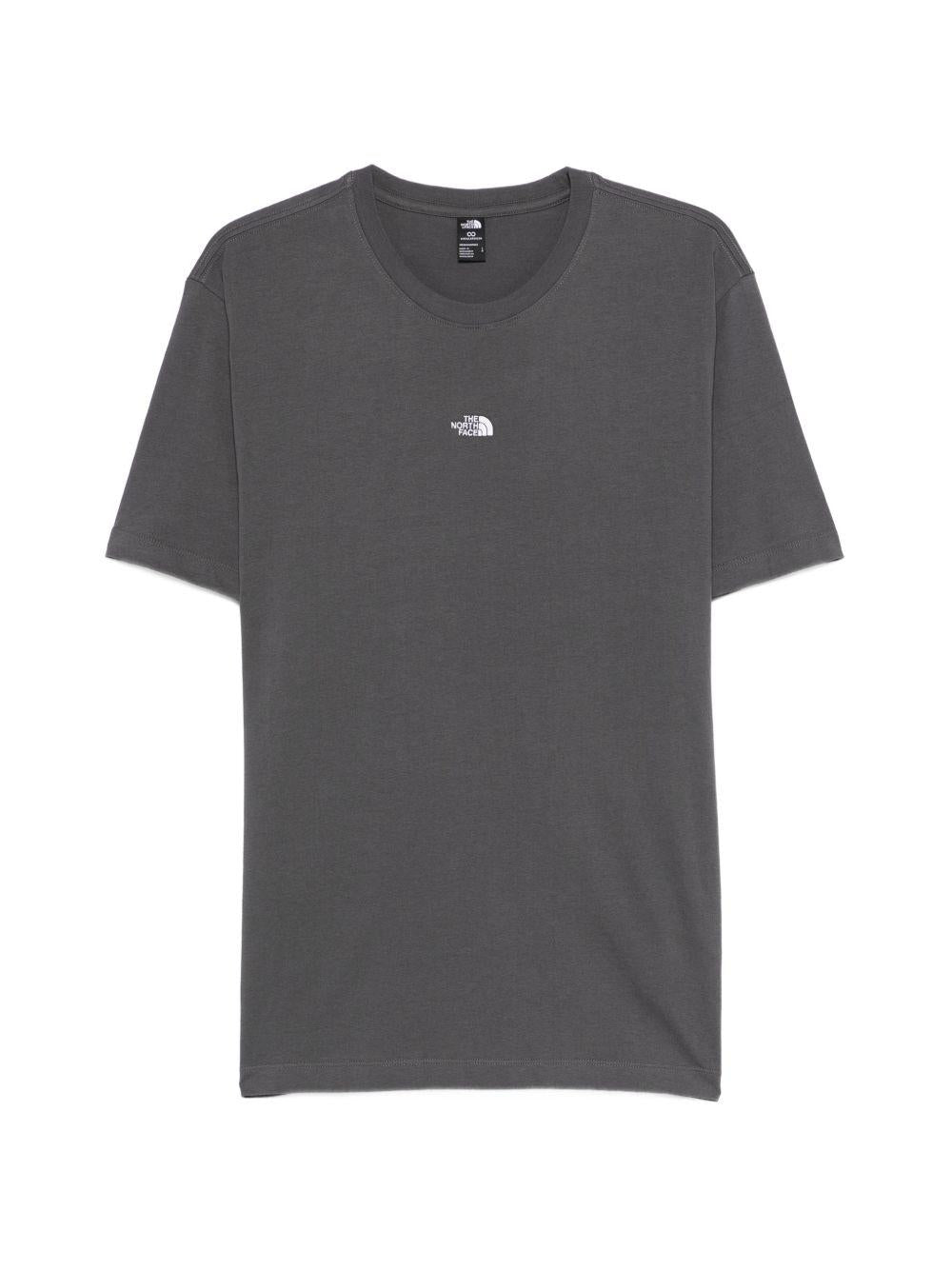 THE NORTH FACE T-shirt grigia con logo nero sul petto 