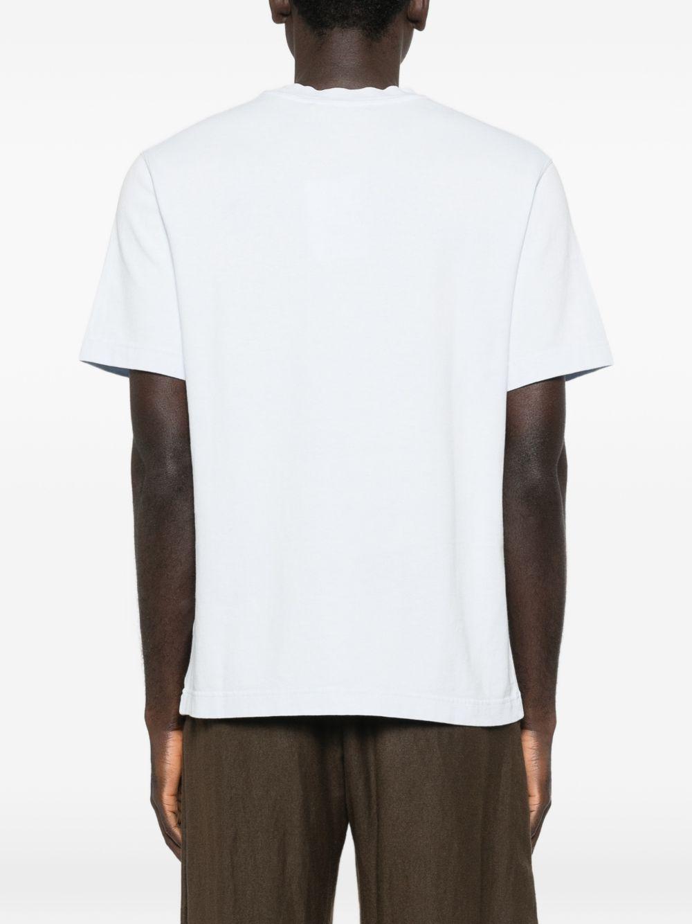 JACQUEMUS T-shirt Gros Grain celeste in cotone con logo 