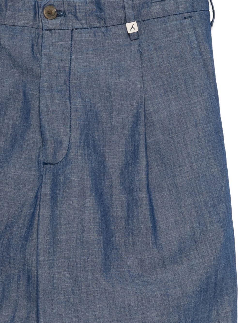 MYTHS Pantaloni in cotone blu chiaro 
