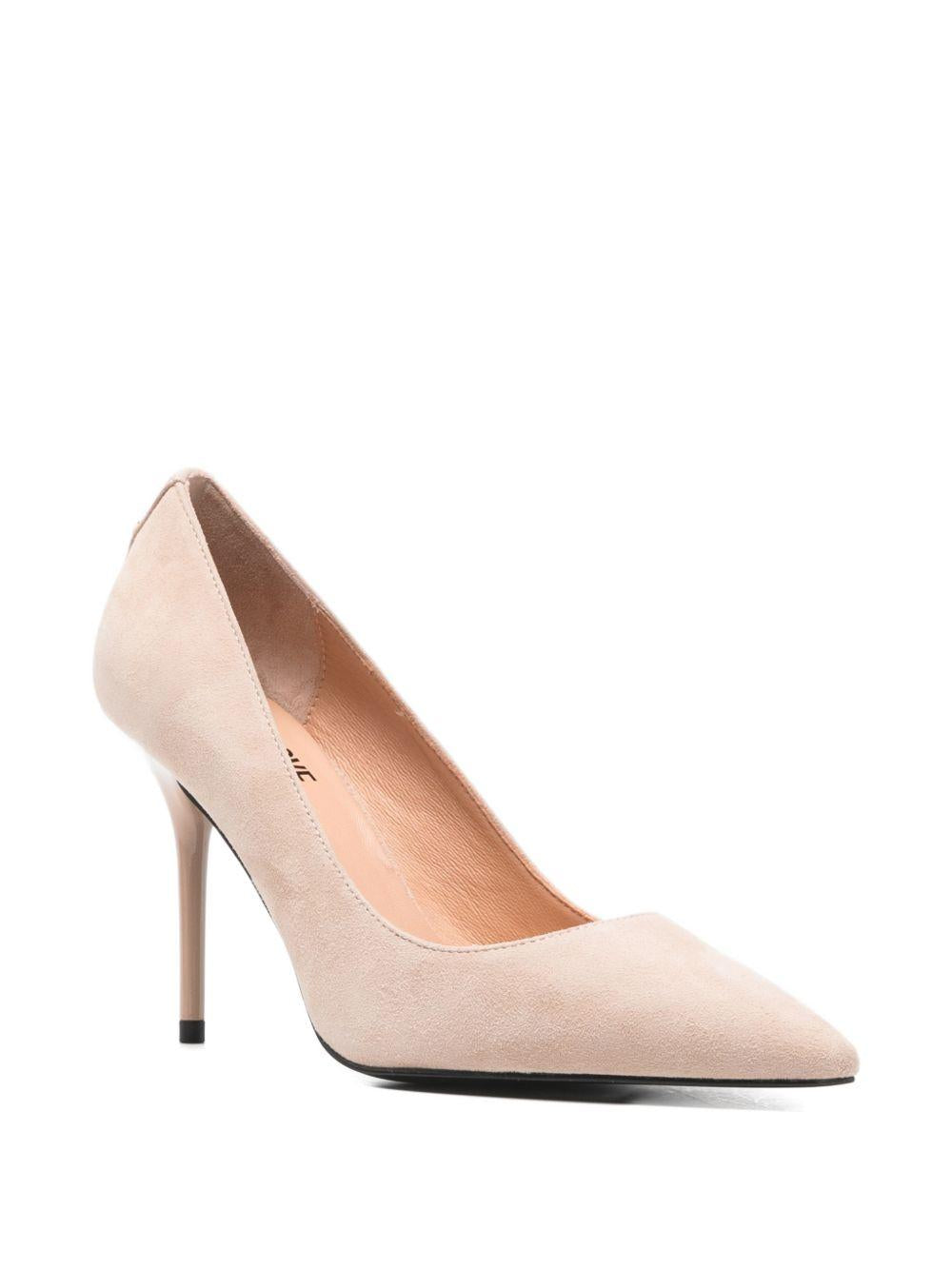 LOVE MOSCHINO Decollete beige chiaro con tacco 
