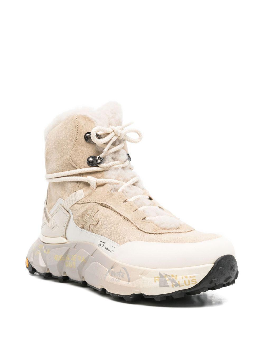 PREMIATA Sneakers alte 'Trivor' in pelle beige 