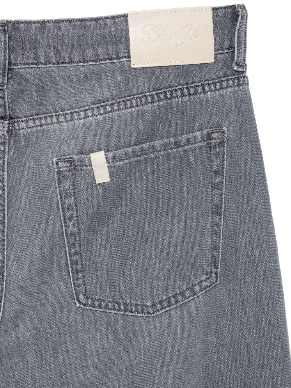 LIUJO Jeans grigio a gamba larga 