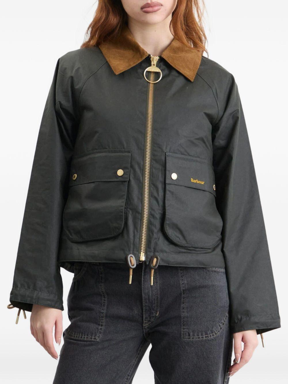 BARBOUR Giacca Marron in cotone cerato 