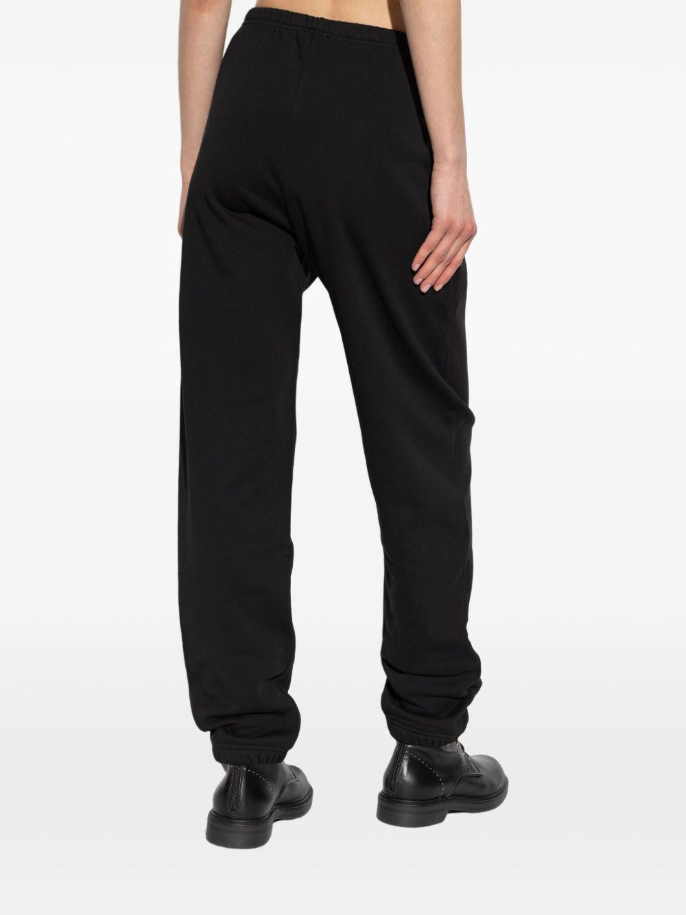 DIESEL Pantaloni tuta in cotone nero con logo 