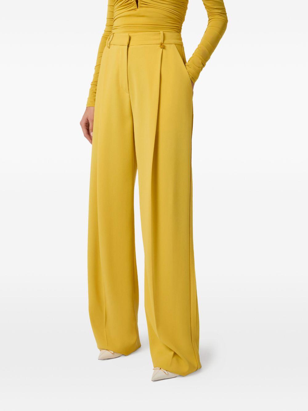 ELISABETTA FRANCHI Pantaloni sartoriali in tessuto giallo 