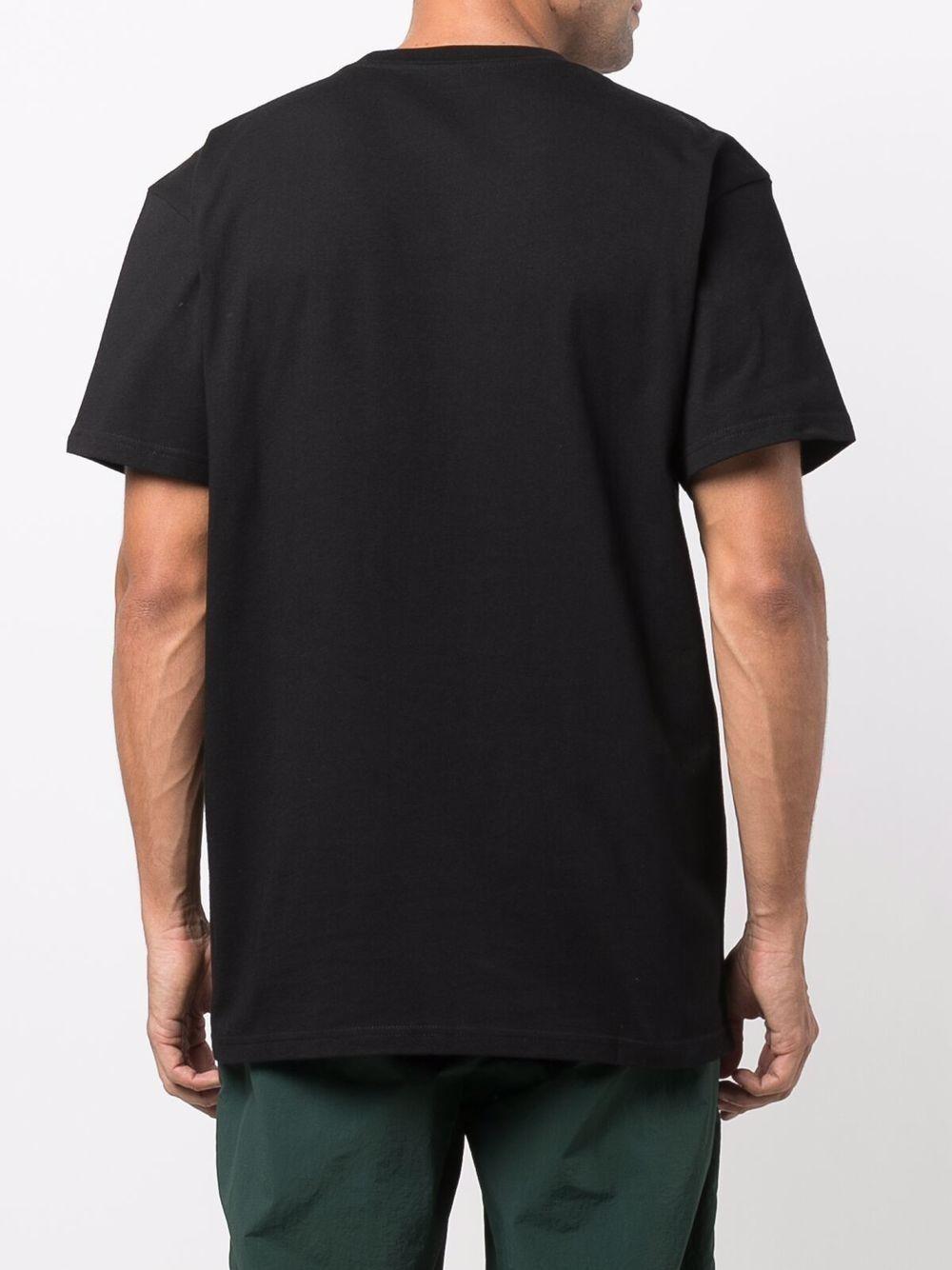 CARHARTT WIP T-shirt a maniche corte in cotone nero con logo 