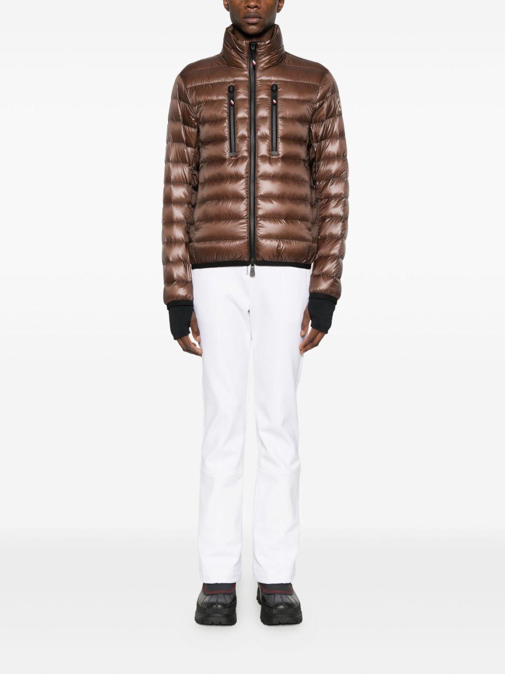 MONCLER GRENOBLE Piumino corto marrone con zip 