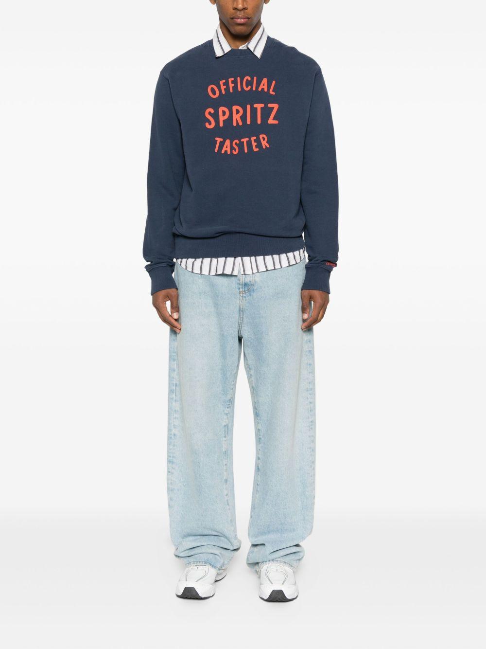 MC2 SAINT BARTH Felpa girocollo 'Soho' blu in cotone 