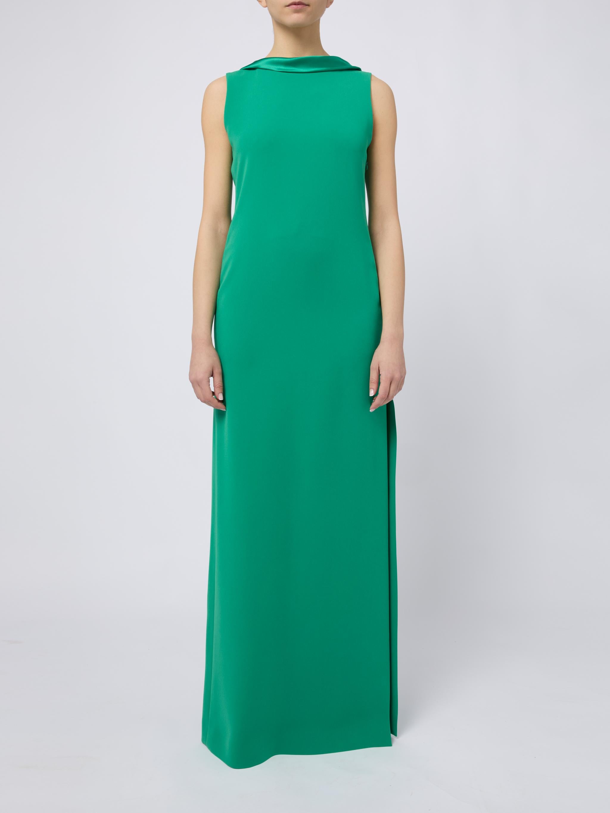 MAX MARA PIANOFORTE Abito elegnate lungo scollato sulla schiena 