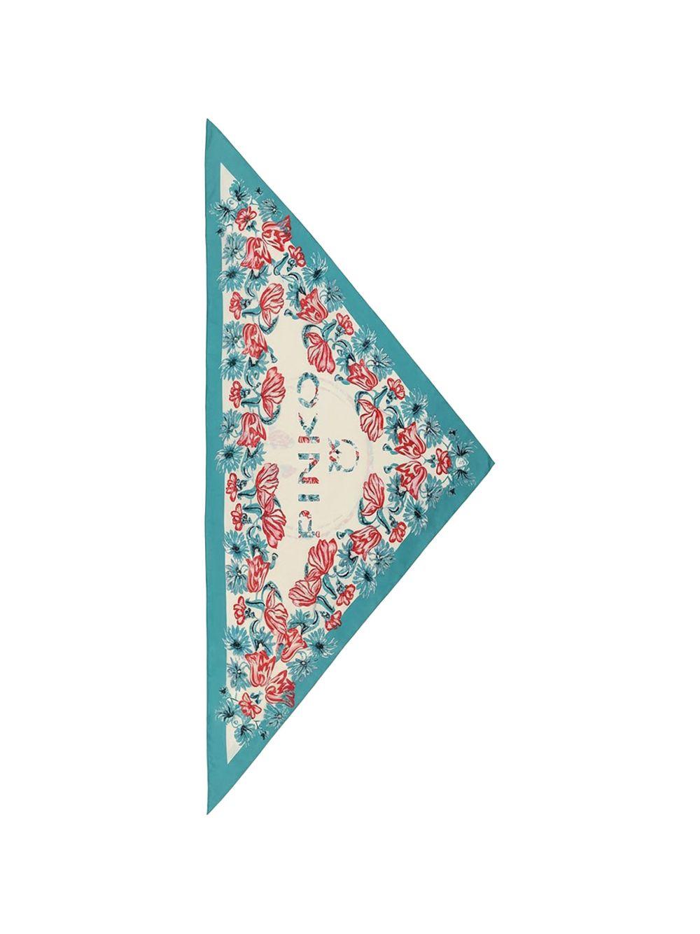 PINKO Foulard con stampa floreale e logo 
