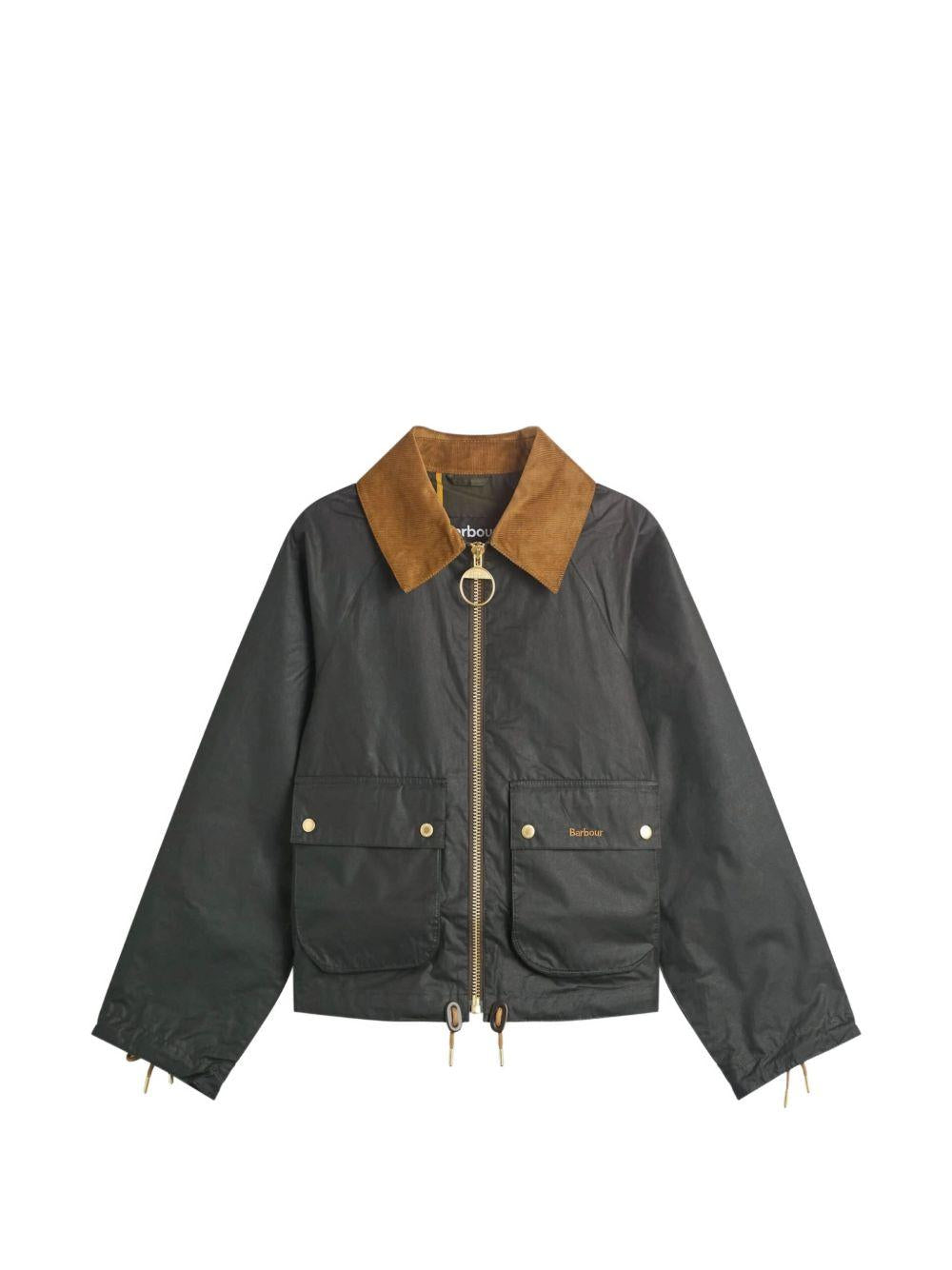 BARBOUR Giacca Marron in cotone cerato 