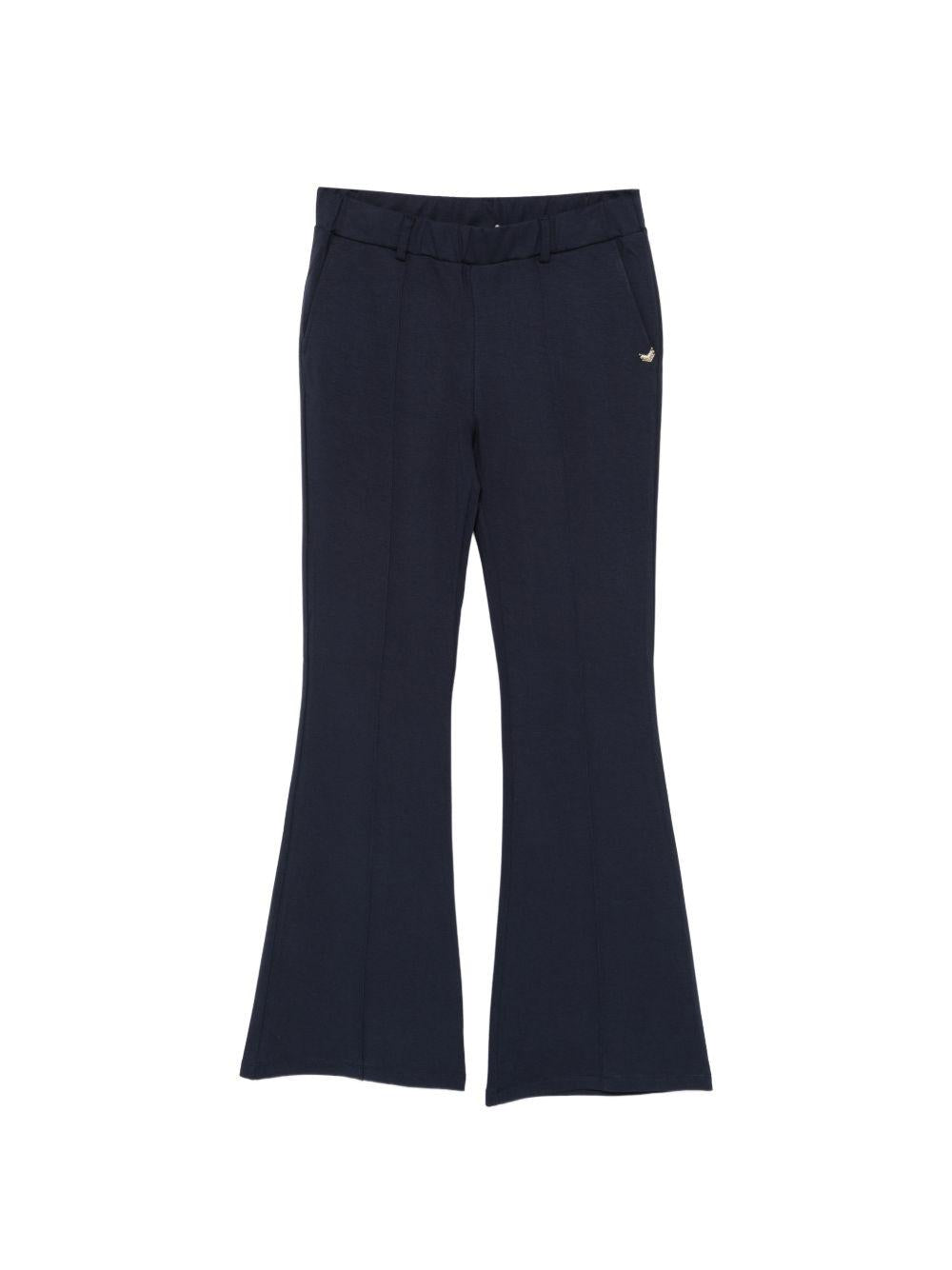 LIUJO Pantaloni blu navy a zampa di elefante 