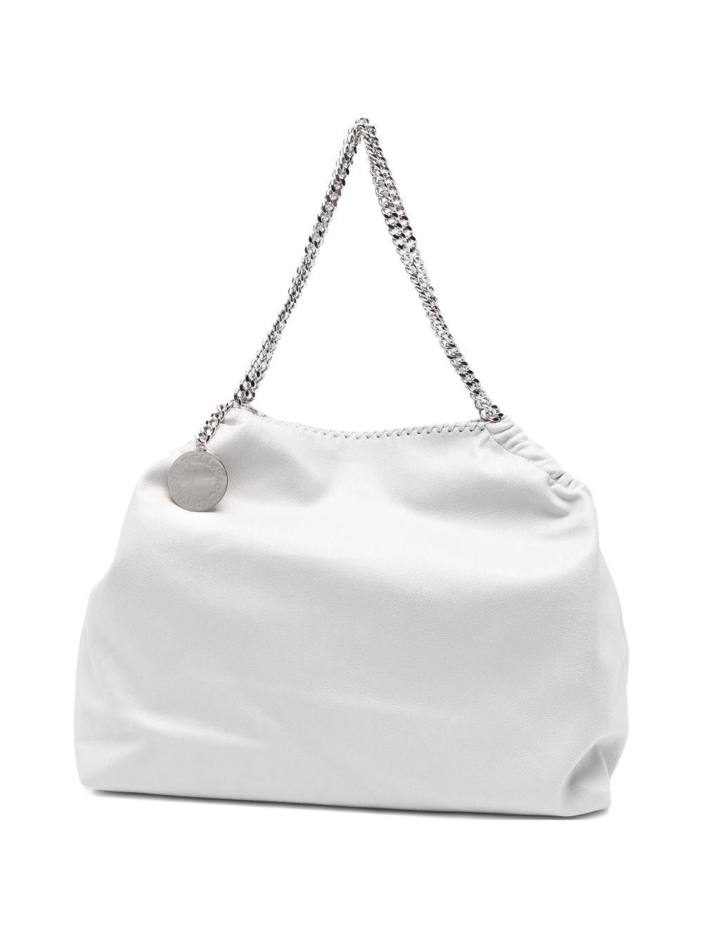 STELLA MCCARTNEY Borsa Falabella bianca con dettagli argento 