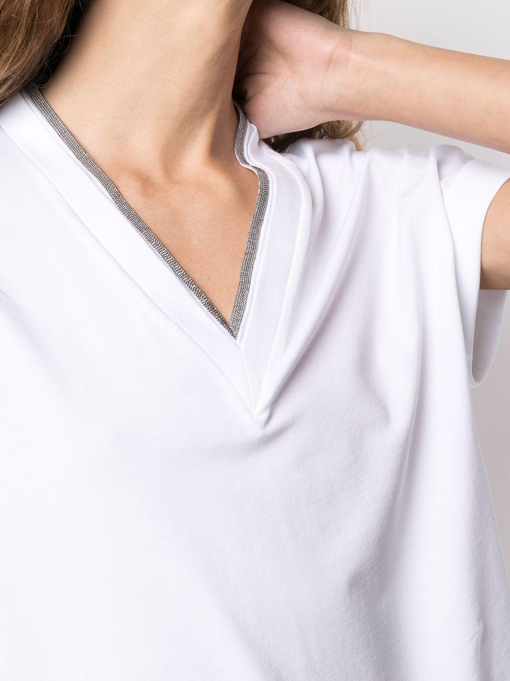 BRUNELLO CUCINELLI T-shirt con scollo a V 