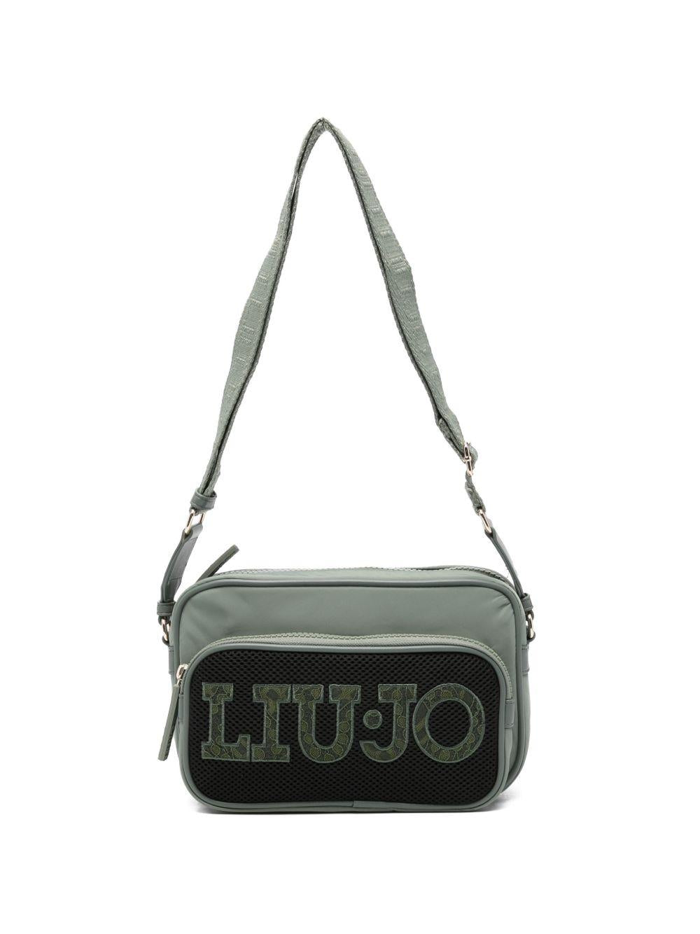 LIUJO Borsa tracolla grigia con logo 