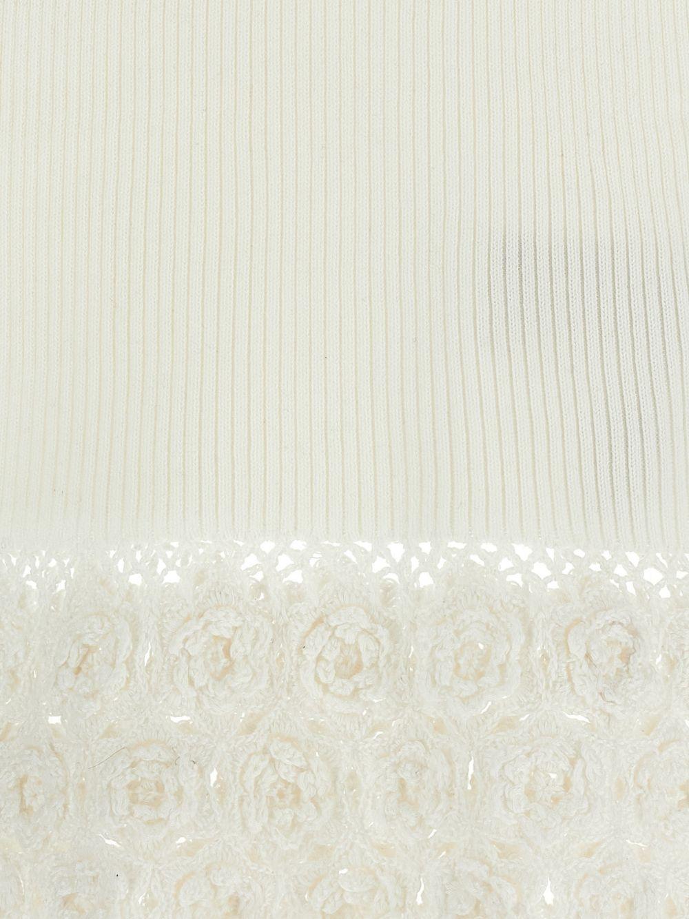 GANNI Top in maglia avorio 