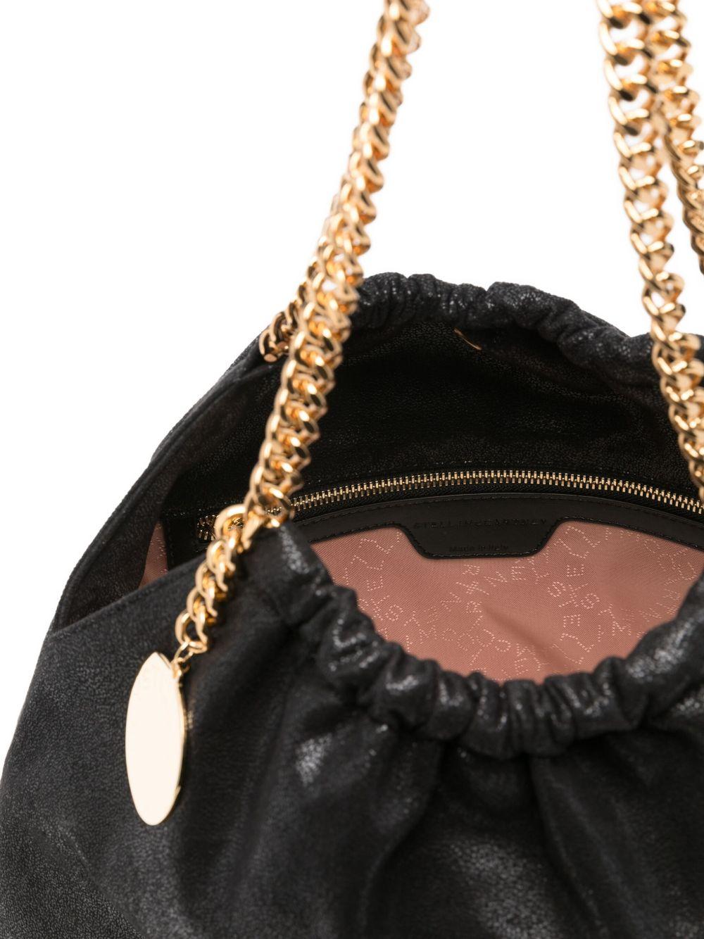 STELLA MCCARTNEY Borsa a spalla Falabella Drawstring nera 