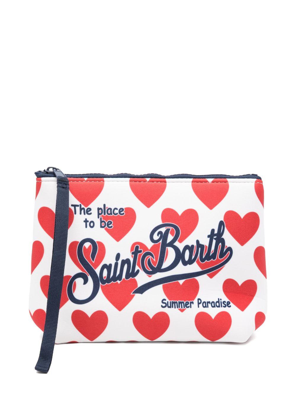 MC2 SAINT BARTH Pochette Aline con cuori rossi 