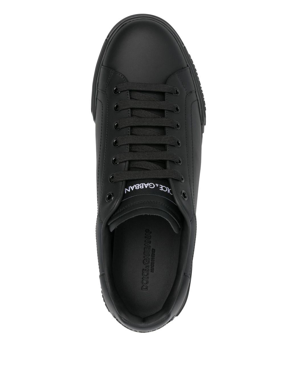 DOLCE e GABBANA Sneakers in pelle di vitello nera 