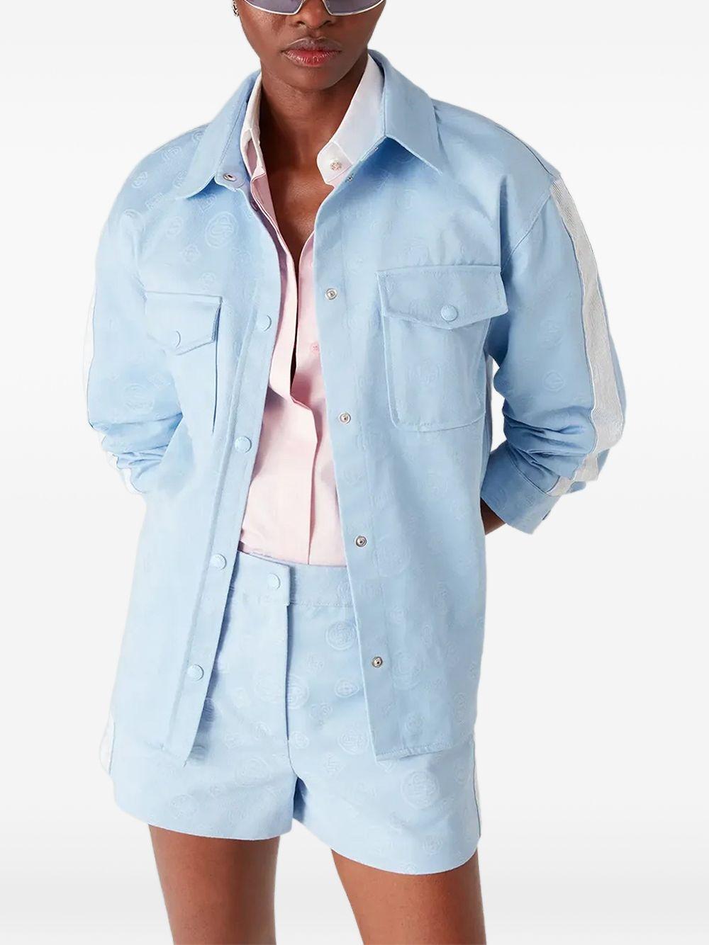 CASABLANCA Camicia con  in cotone azzurro 