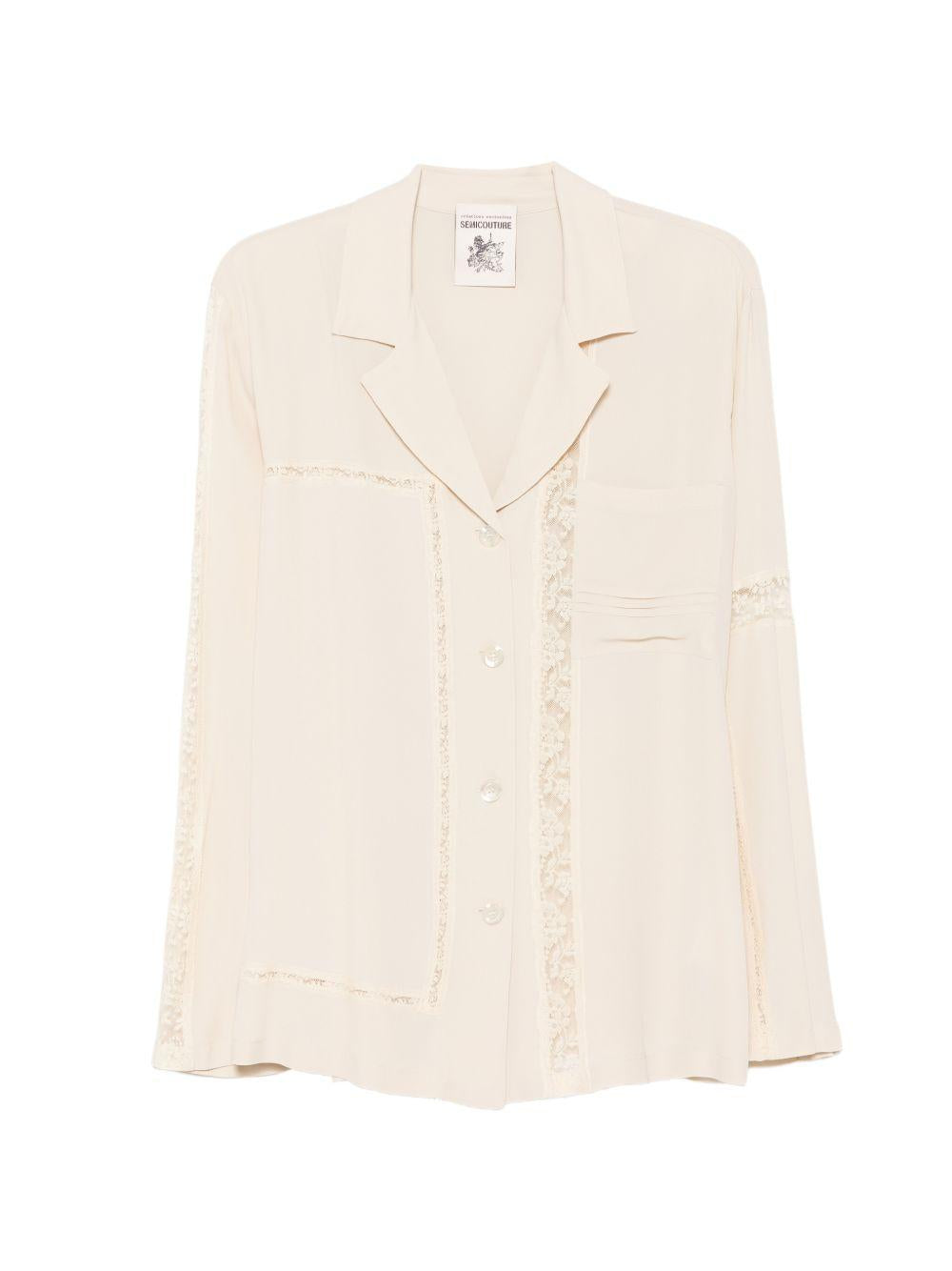 SEMICOUTURE Camicia Aida con ricami frontali 