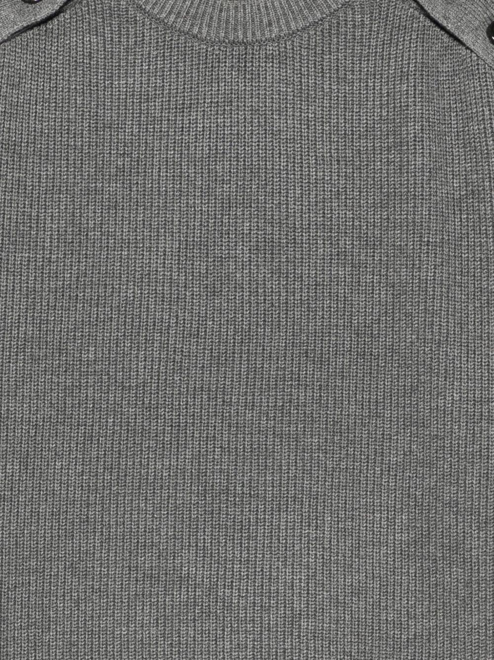 LIUJO Maglia girocollo grigia a costine 