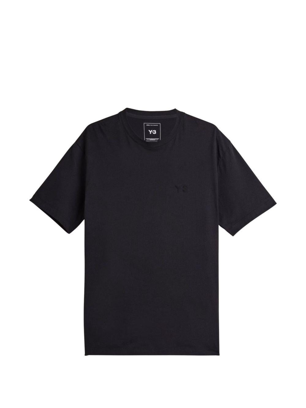 Y3 T-shirt in cotone nero a maniche corte 