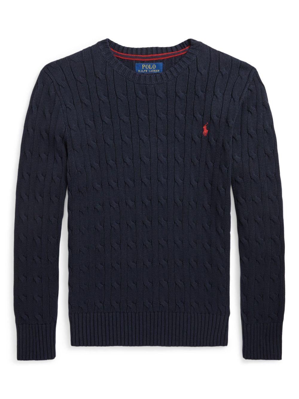 POLO RALPH LAUREN Maglia in cotone blu navy 