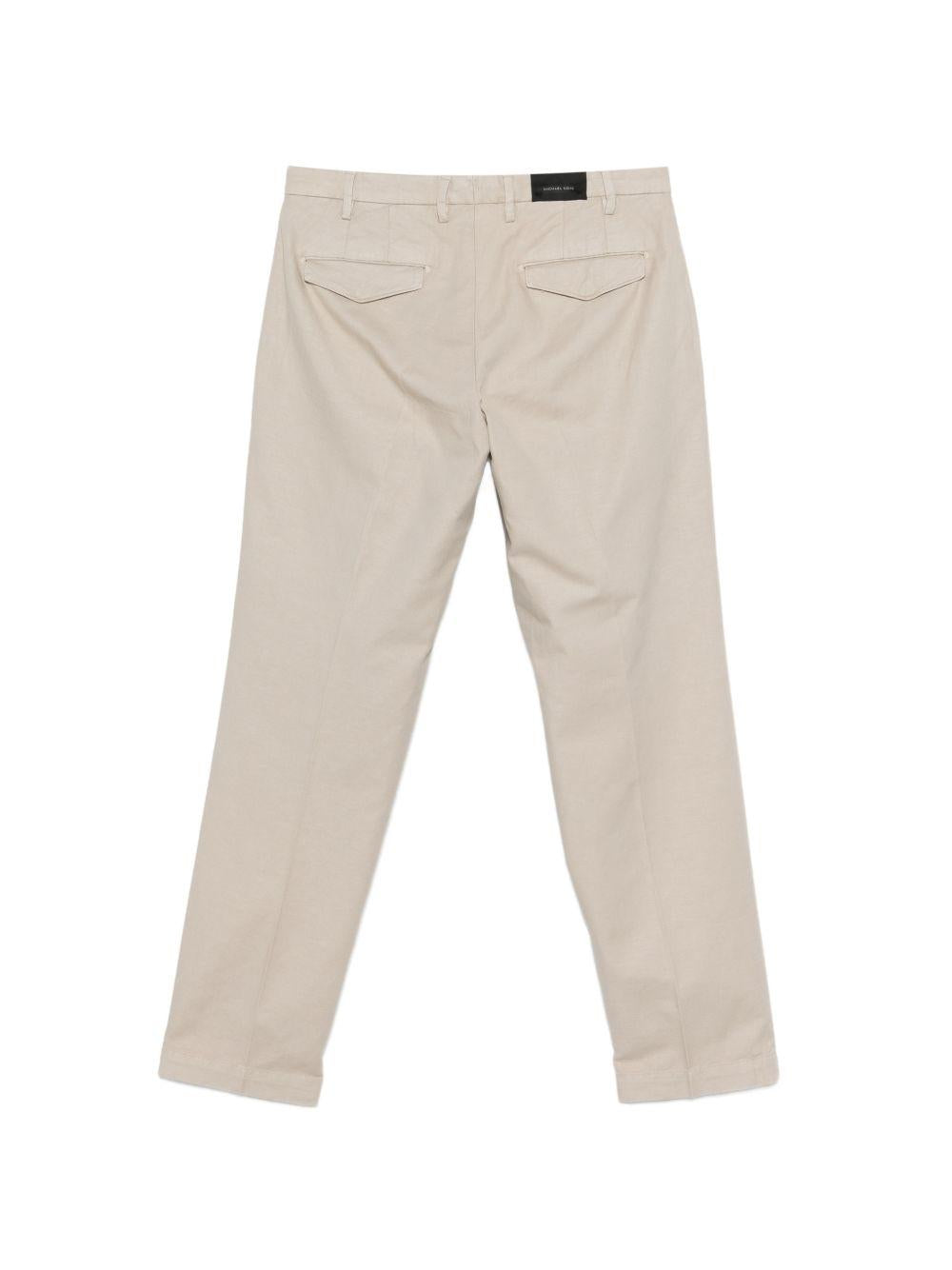 MICHAEL COAL Pantaloni lunghi beige a gamba dritta 