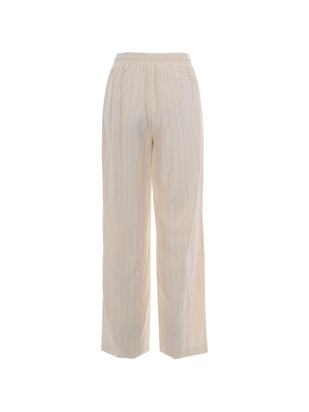 LIUJO Pantaloni lunghi beige chiaro con coulisse in vita 