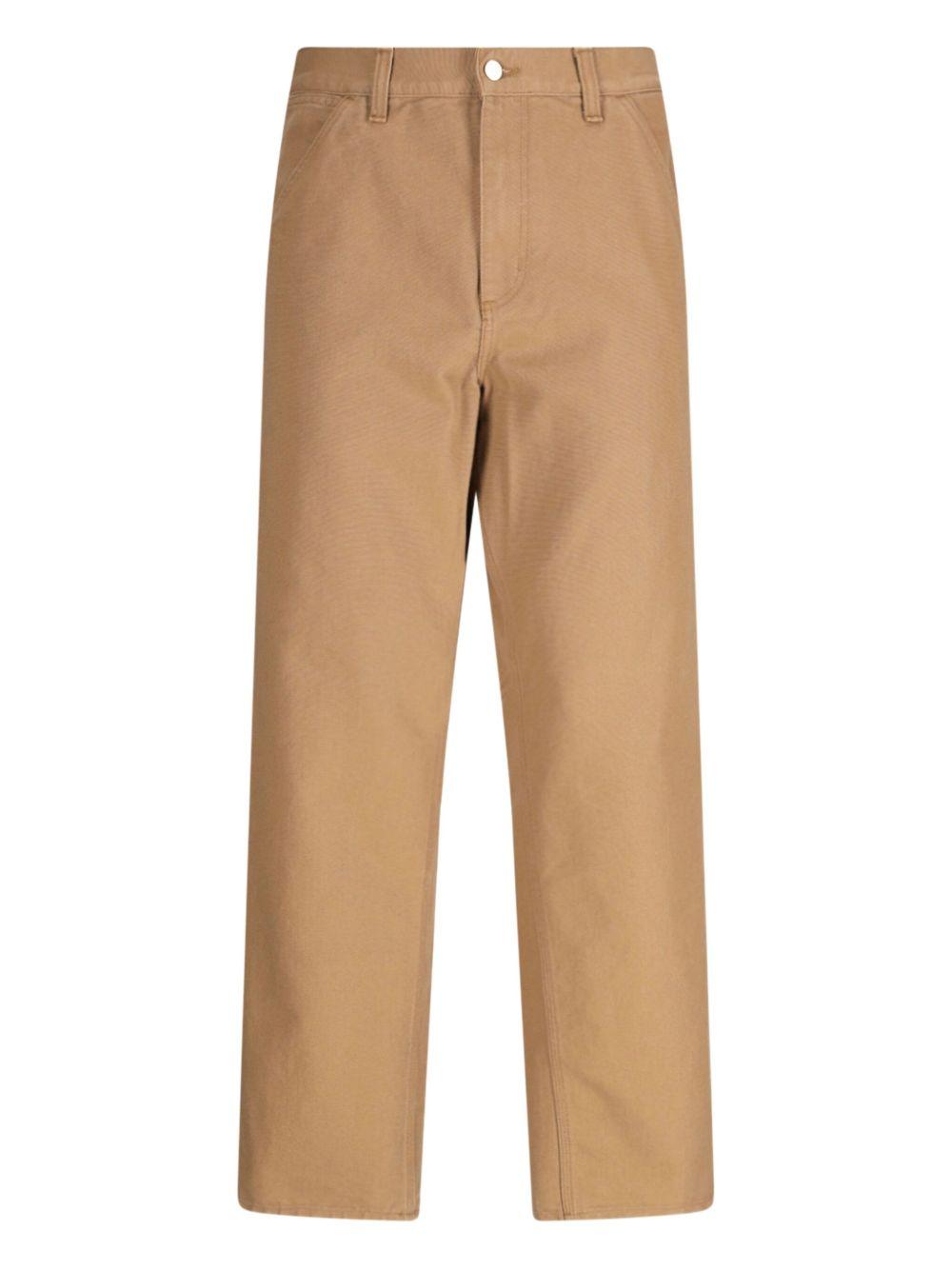 CARHARTT WIP Pantaloni 'Single Knee' in cotone marrone 