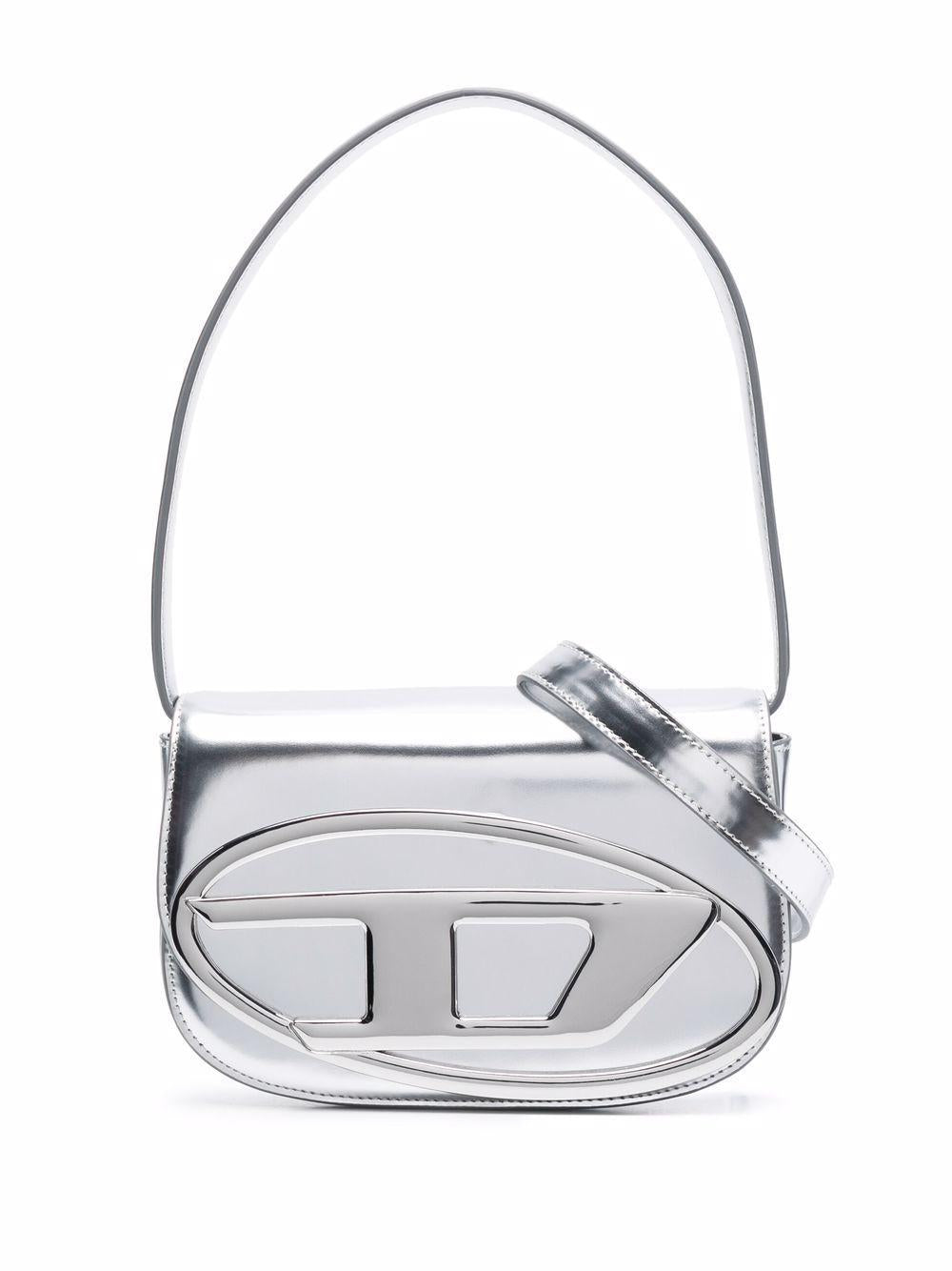 DIESEL Borsa '1DR' in nappa argento 