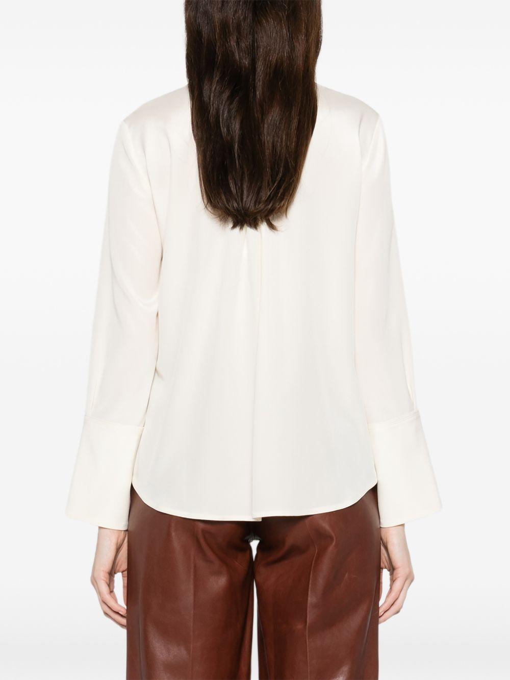 MAX MARA Camicia avorio 'Mxpvoliera' in pura seta 