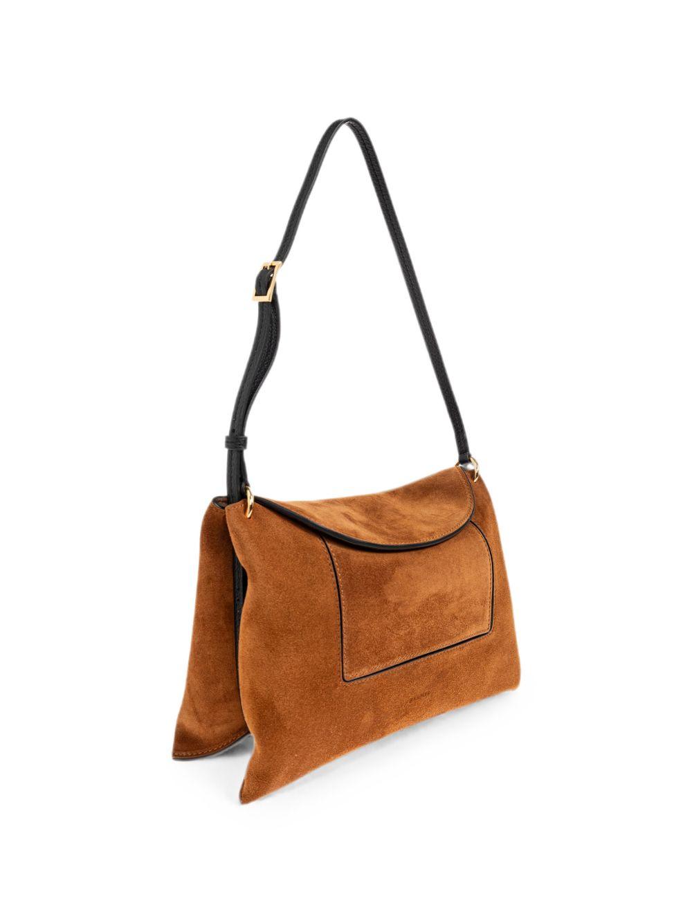 WANDLER Borsa Penelope Slouch in camoscio marrone 