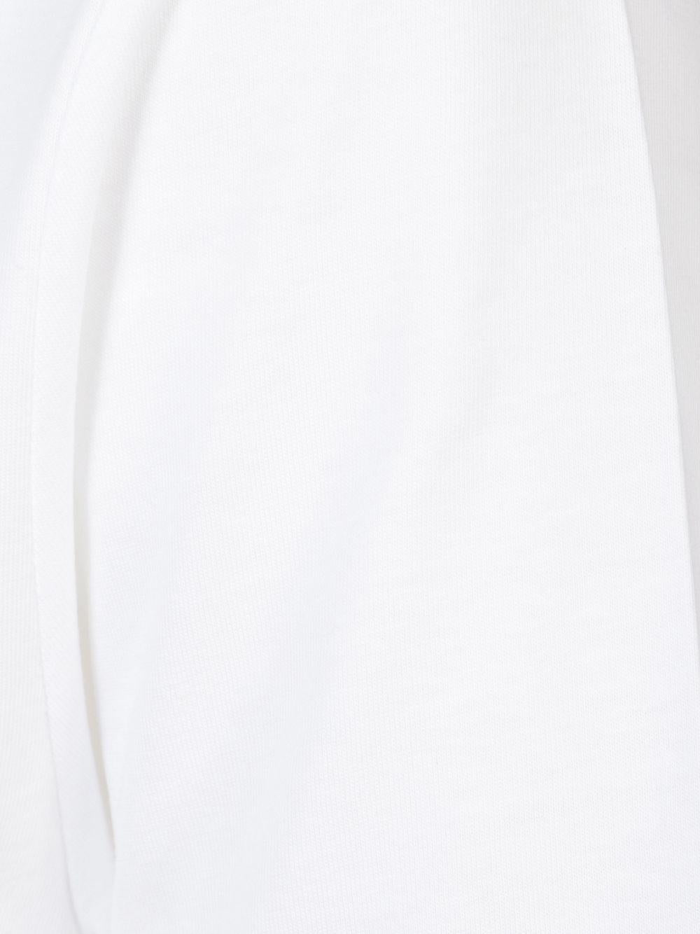 FAY T-shirt in cotone bianco a maniche corte girocollo 