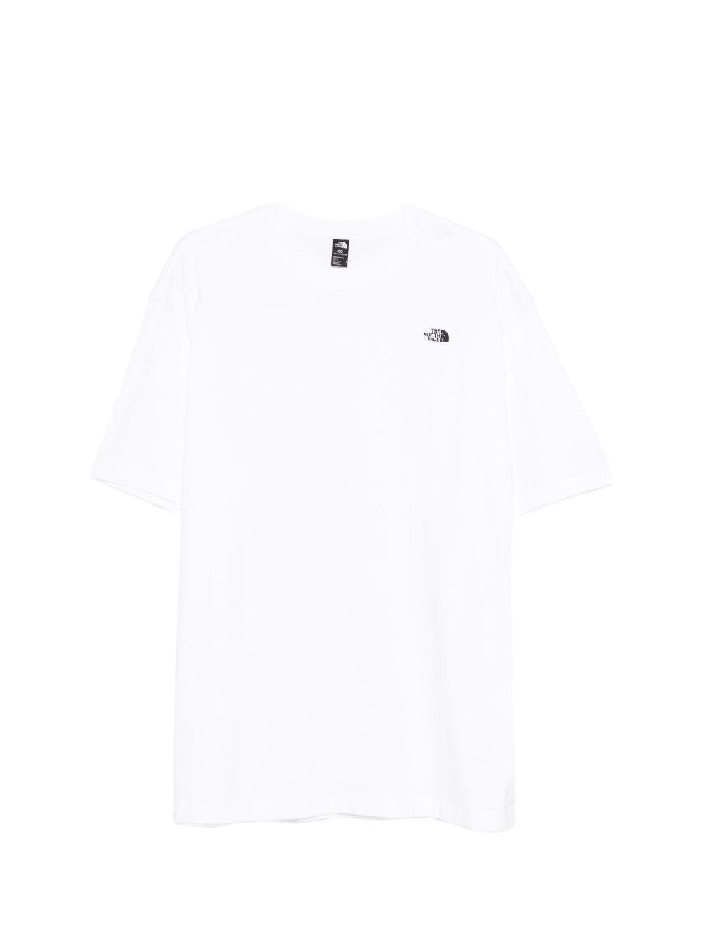 THE NORTH FACE T-shirt in cotone bianco con logo nero 